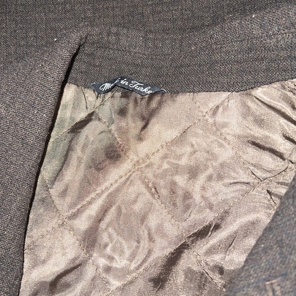 Men’s Baracuta Soft Italian Cashmere and Wool blend long coat green/brown Sz M - Picture 7 of 13